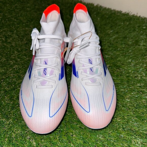 Adidas F50 Elite Mid FG Soccer Cleats White Blue Red ID9203 Women's Size 6 NEW - Picture 4 of 10